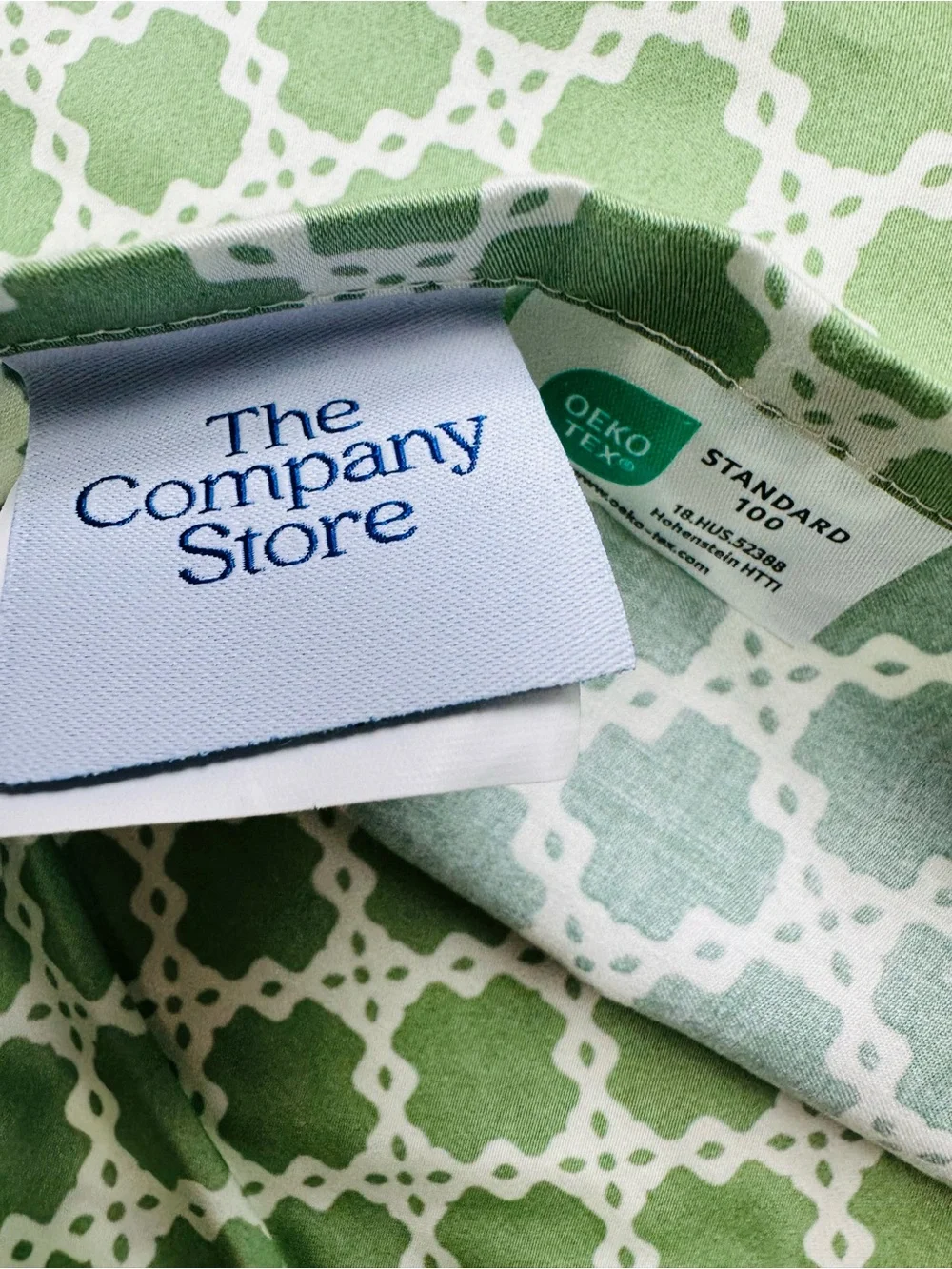 The Company Store Blooming Flowers Black Green Standard Pillow Sham